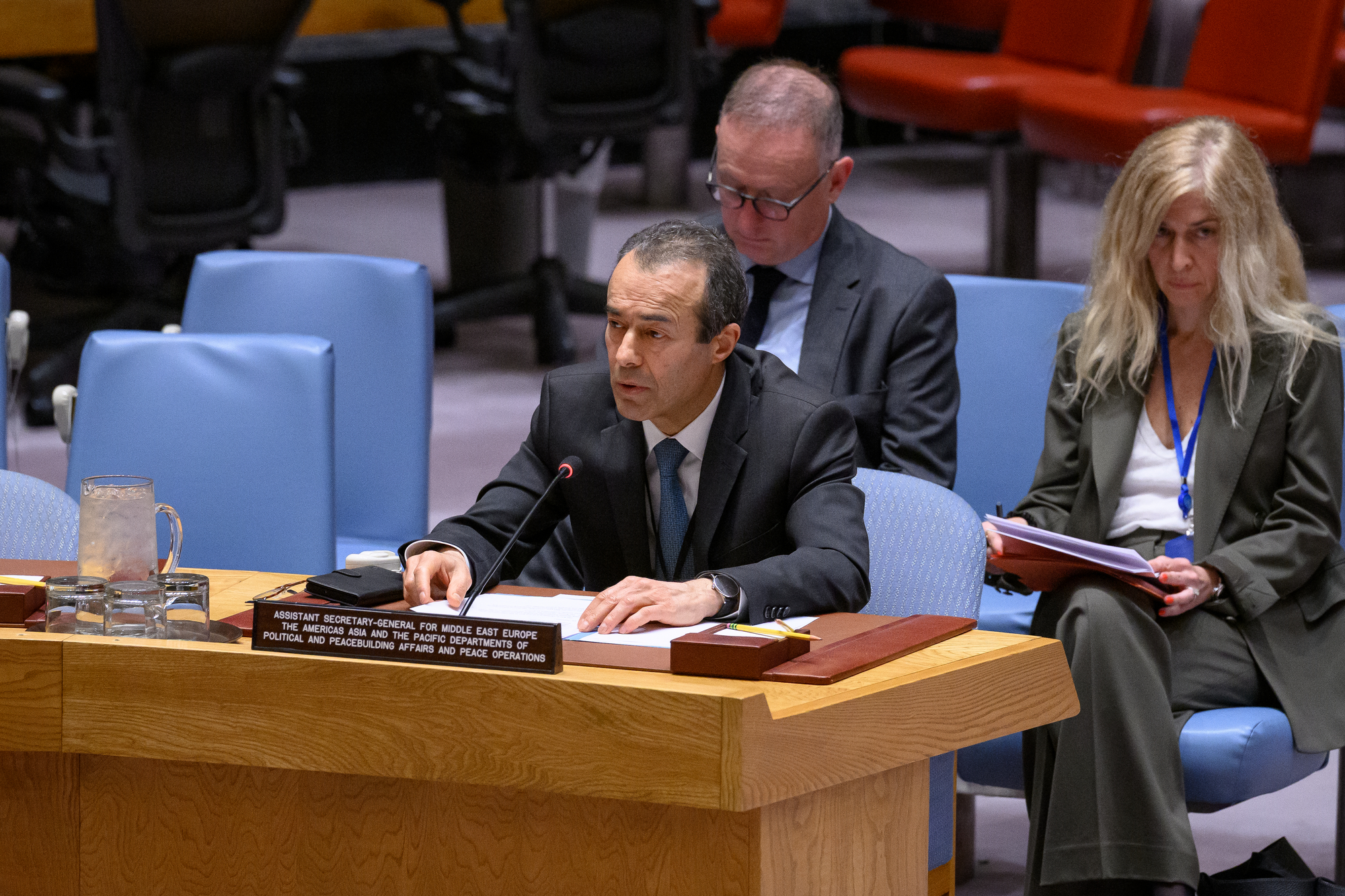 ASG Khiari briefs the Security Council.