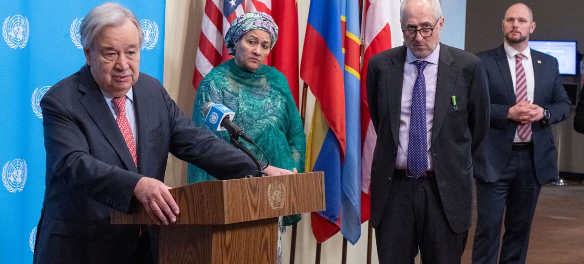 UN Chief at press briefing on the Middle East