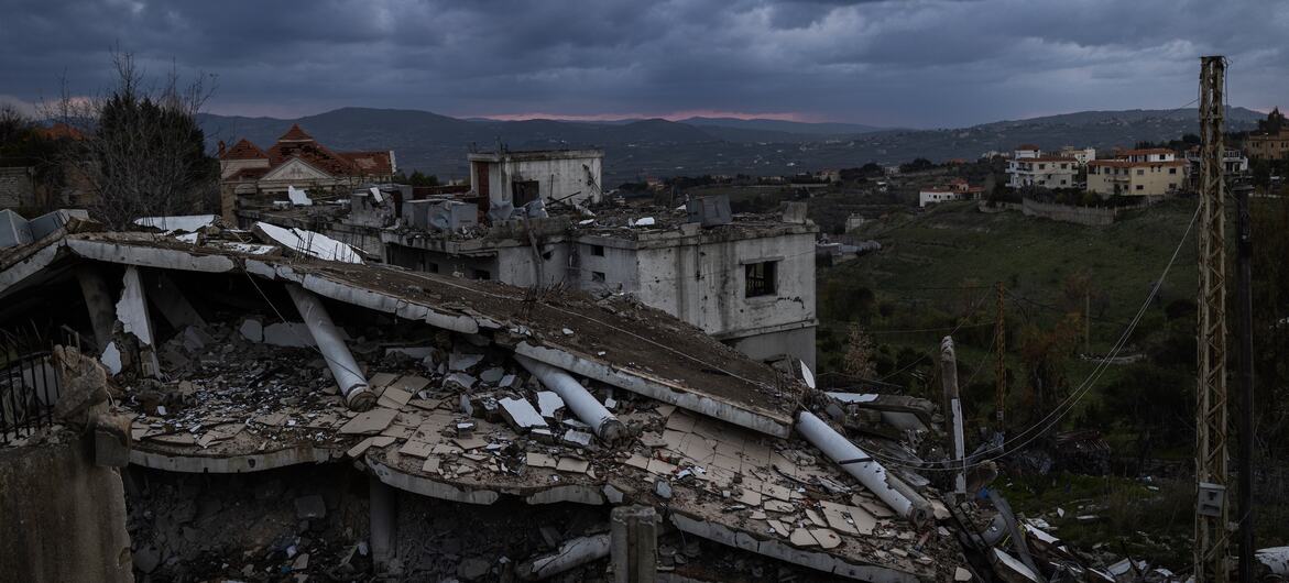 Destroyed houses in southern Lebanon.