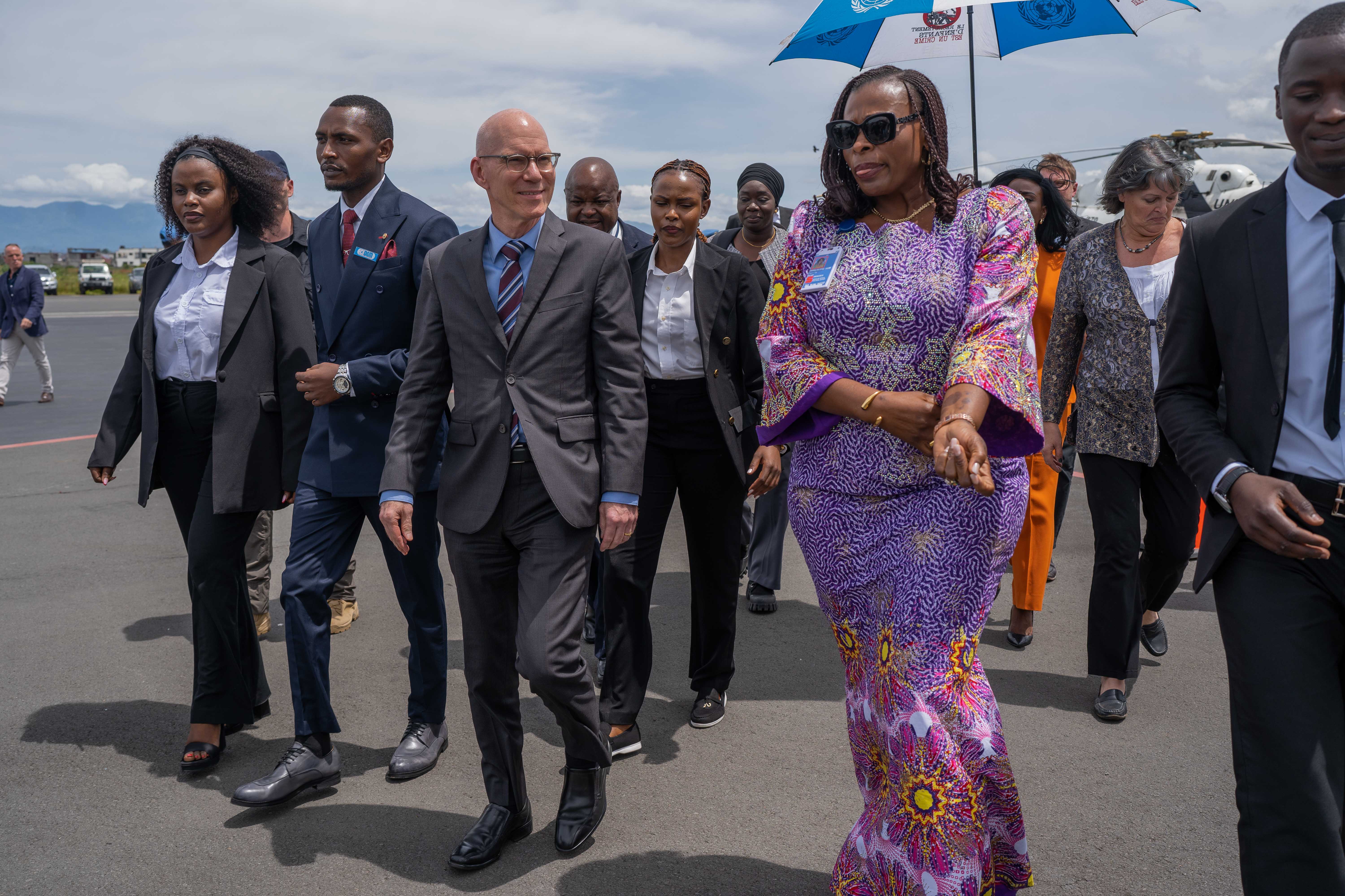 SRSG James Swan arriving in Goma