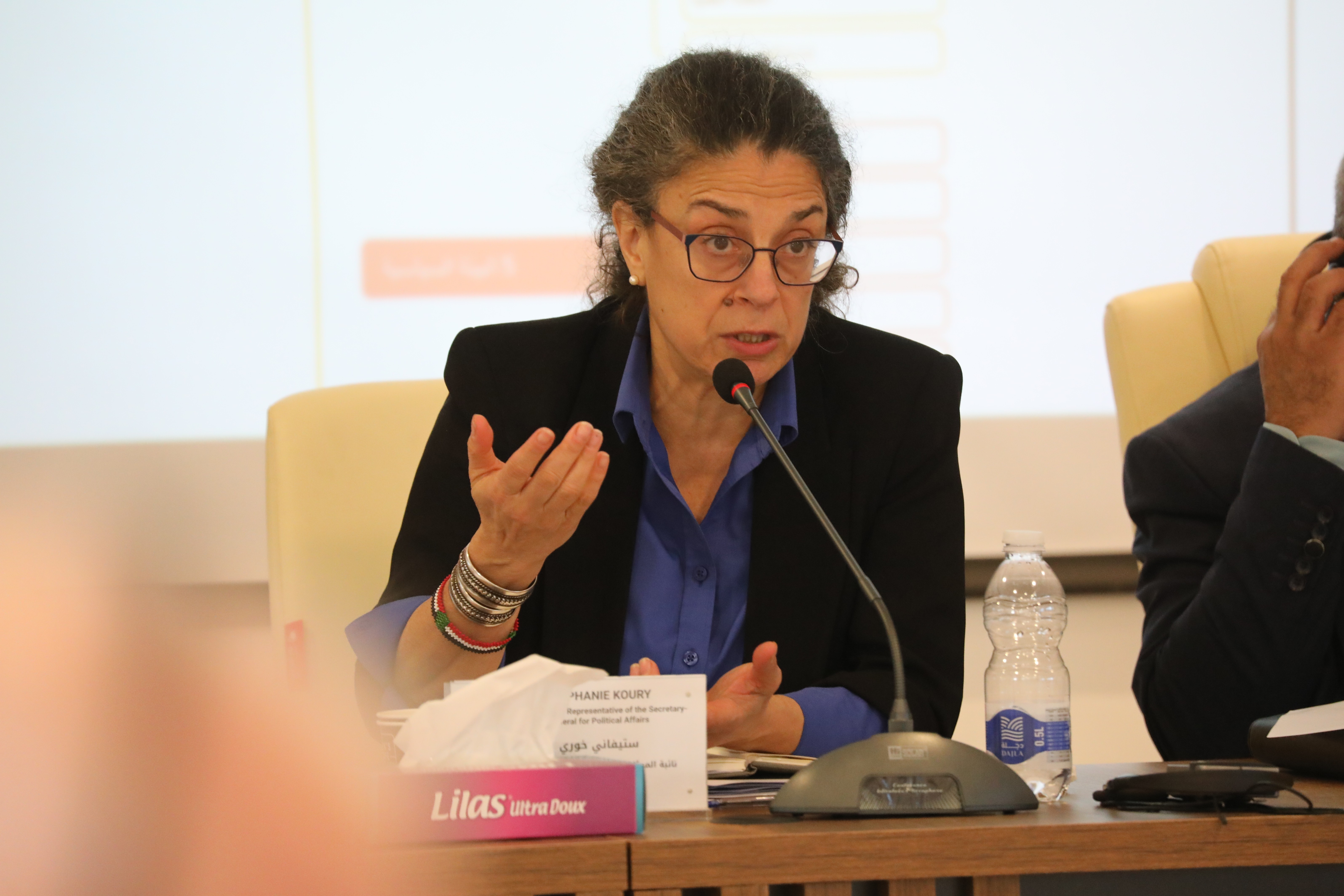 Stephanie Koury at a governance track meeting