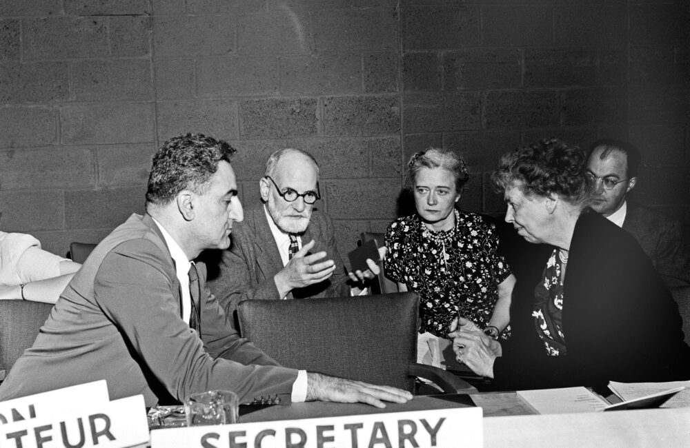 Lebanon Ambassador Charles Malek Takes Part in Drafting Universal Declaration of Human Rights (New York - 1948)