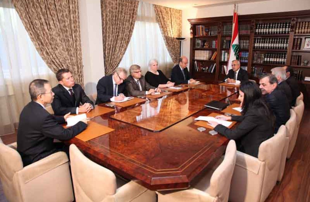 SCL Plumbly and P5 Meet President Sleiman after Assassination of Gen. El-Hassan (22 10 12)- dalatinohra