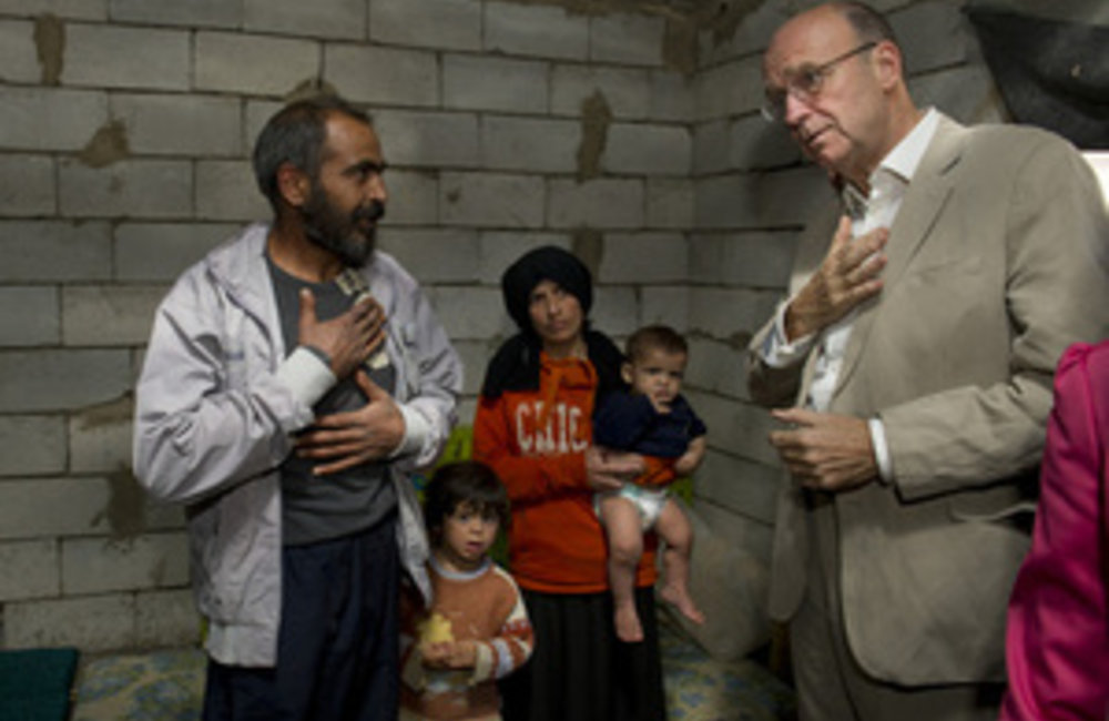 Former SCL Plumbly visiting Syrian refugees in Beqaa