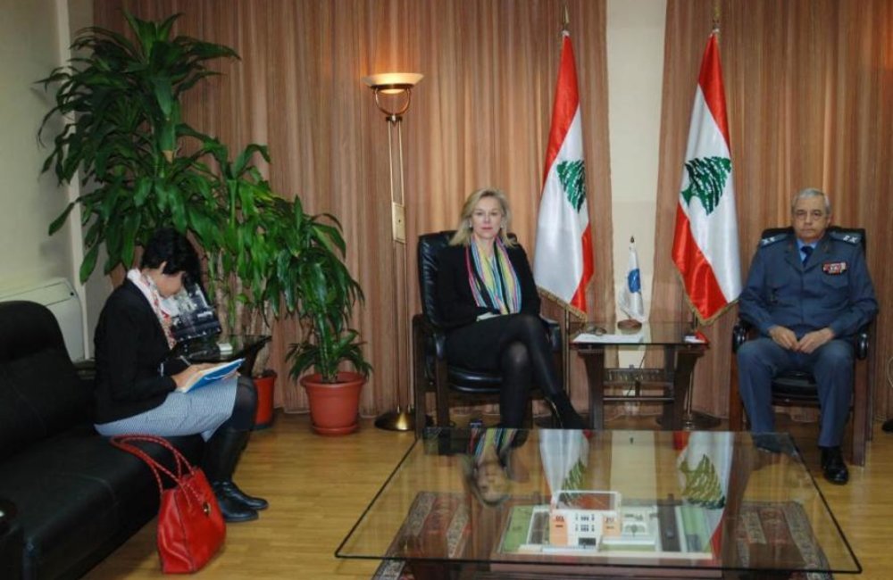 Internal Security Forces Chief, General Ibrahim Basbous welcomes SCL Sigrid Kaag(12 02 15)
