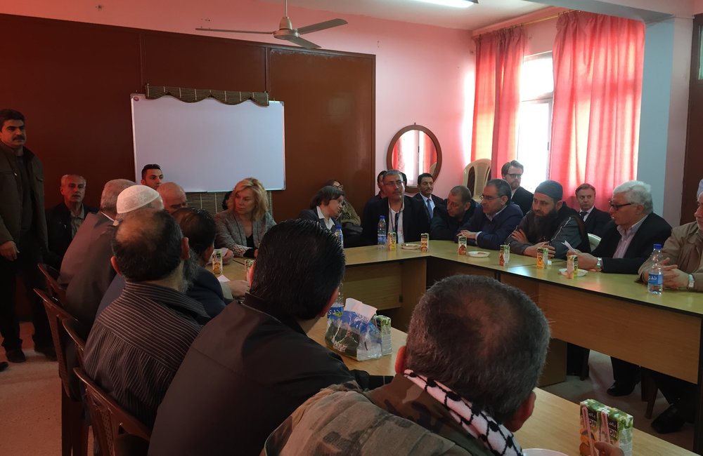 SCL Kaag meets with Palestinian factions in Ein El-Hilweh Palestine Refugee Camp (31 03 15)