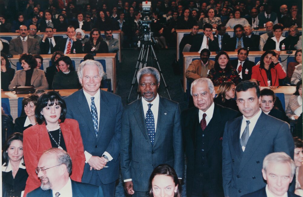 Secretary-General Kofi Annan attends the opening of the ESCWA Regional Commission Headquarters in Beirut (1997)