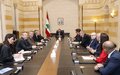 Members of the International Support Group meet Prime Minister Saad Hariri