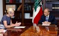 UN Special Coordinator Sigrid Kaag Meets President Michel Aoun