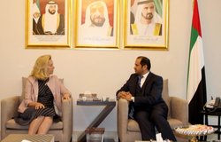 Special Coordinator Sigrid Kaag meets with UAE Ambassador to Lebanon  (photo by UAE Embassy Beirut)